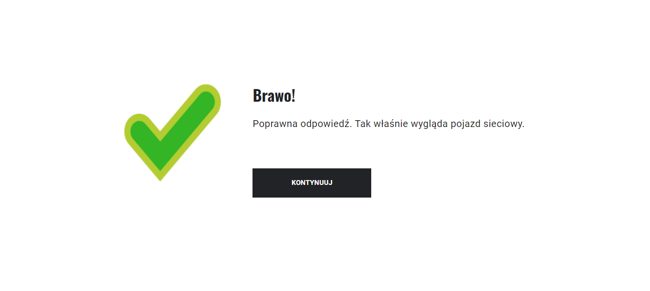 Informacja zwrotna po udzieleniu prawidłowej odpowiedzi w zadaniu