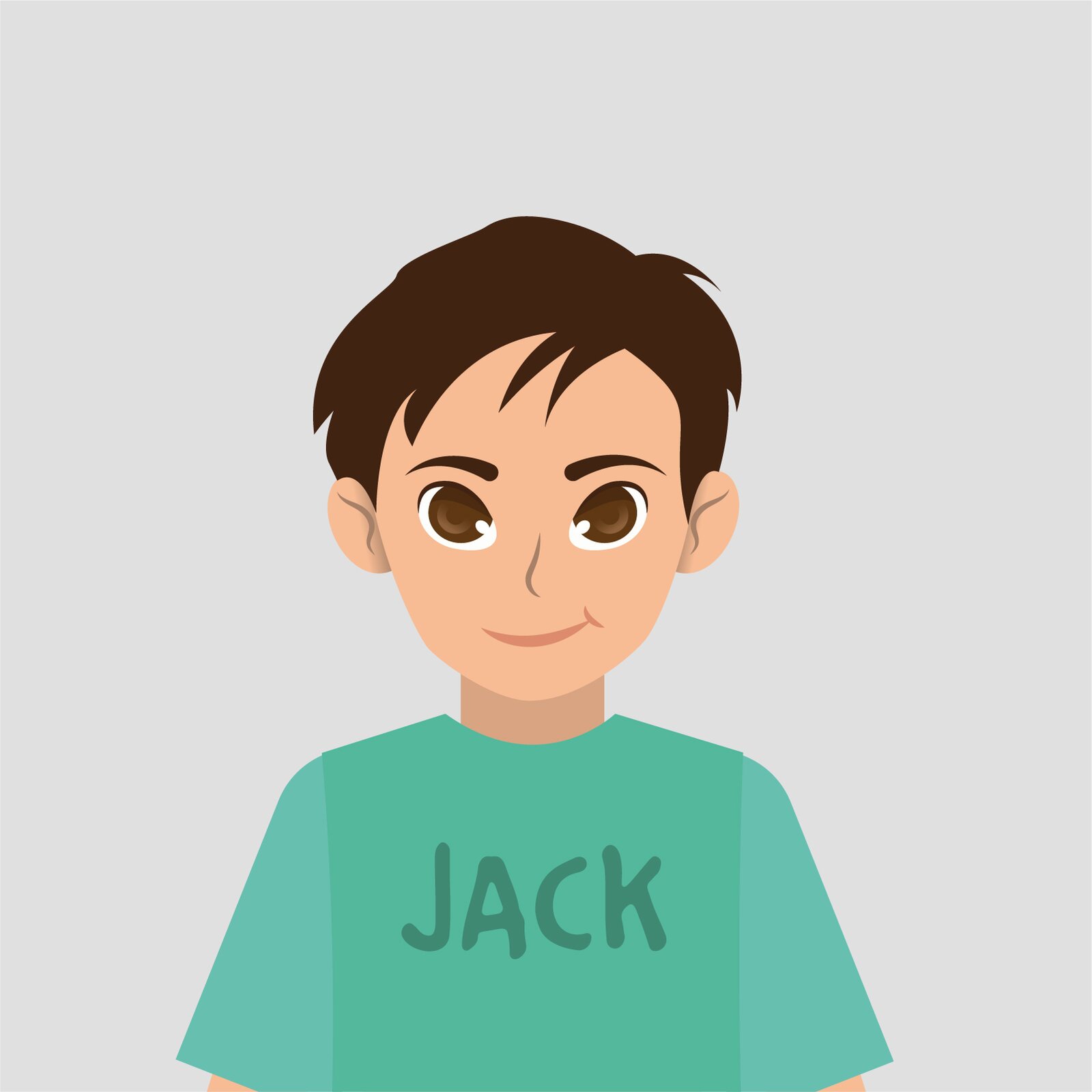 Ilustracja przedstawia chłopca w niebieskiej koszulce.