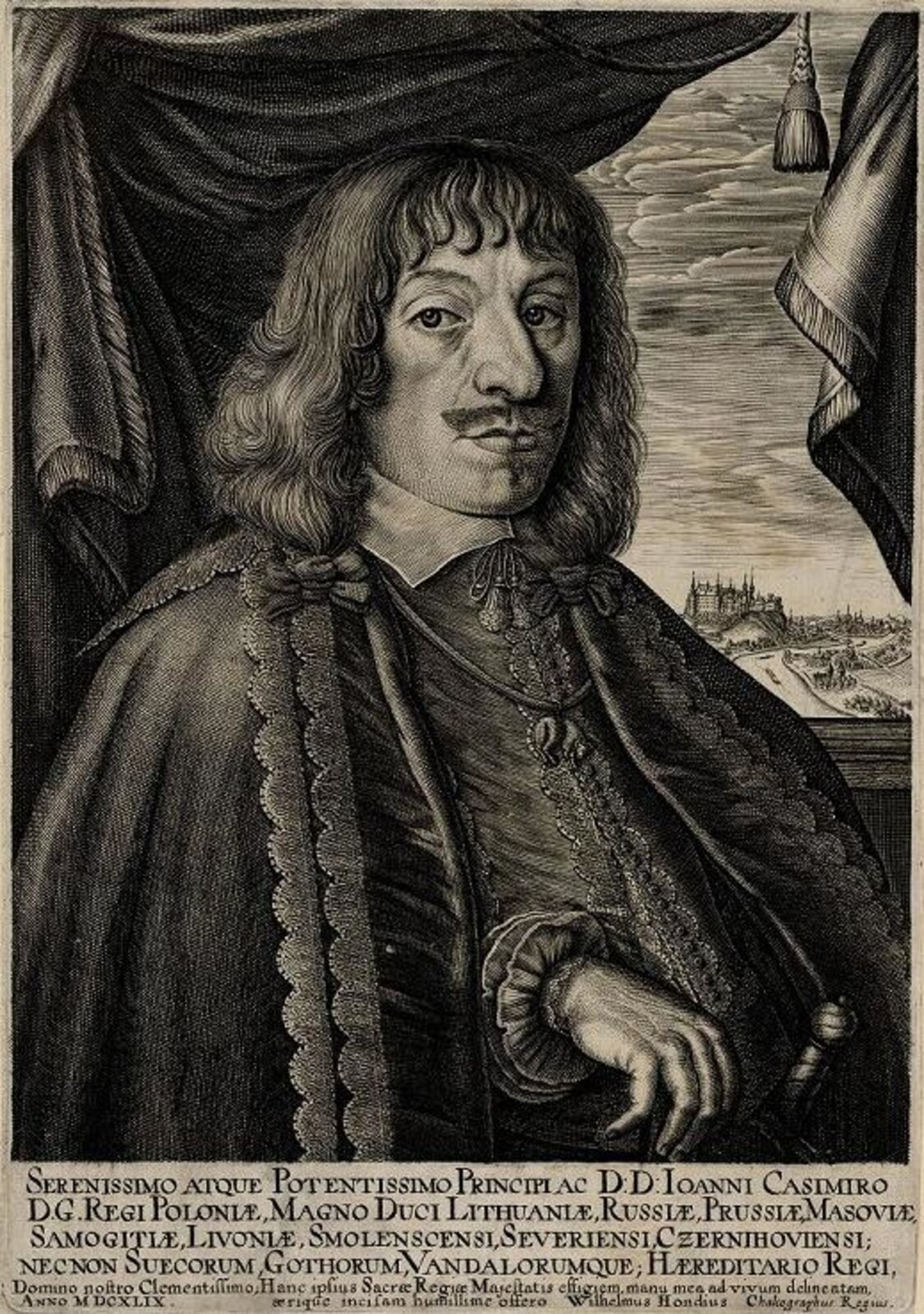 Ilustracja przedstawiająca portret króla Jana Kazimierza.