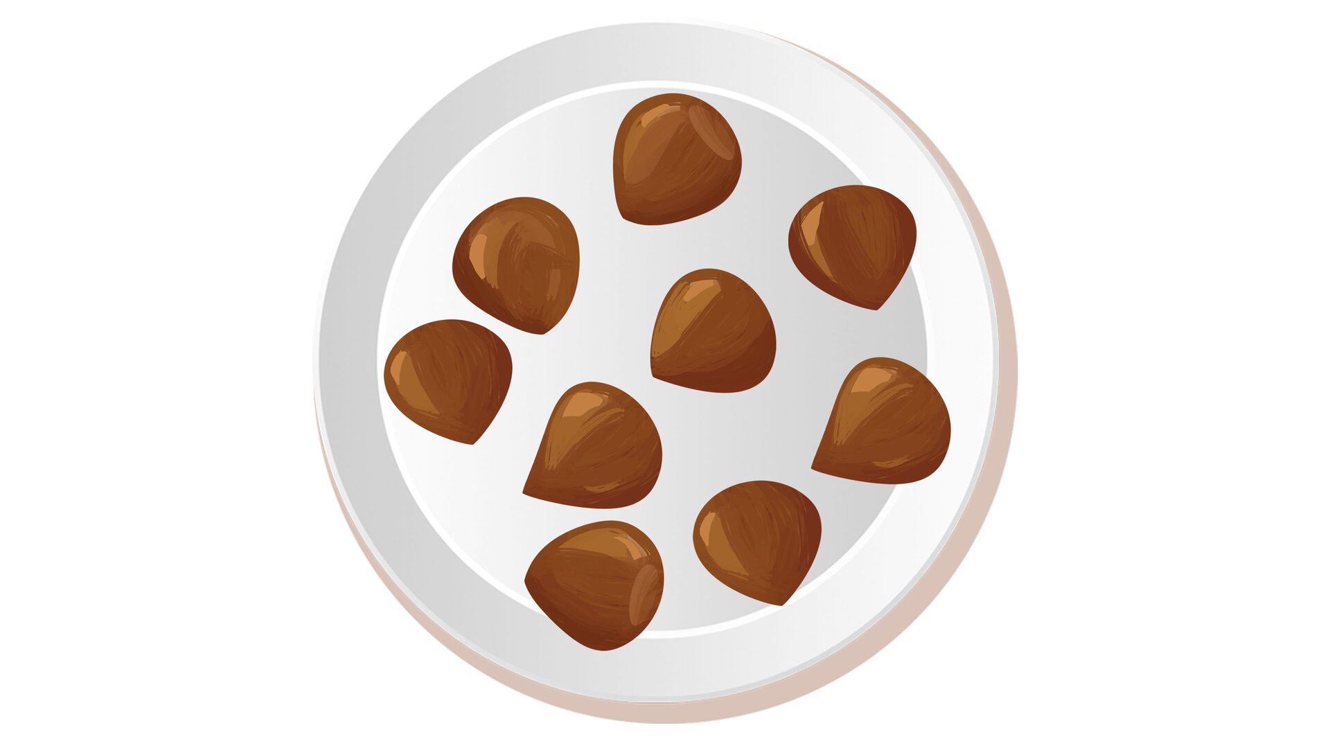 Na ilustracji znajdują się kasztany jadalne.