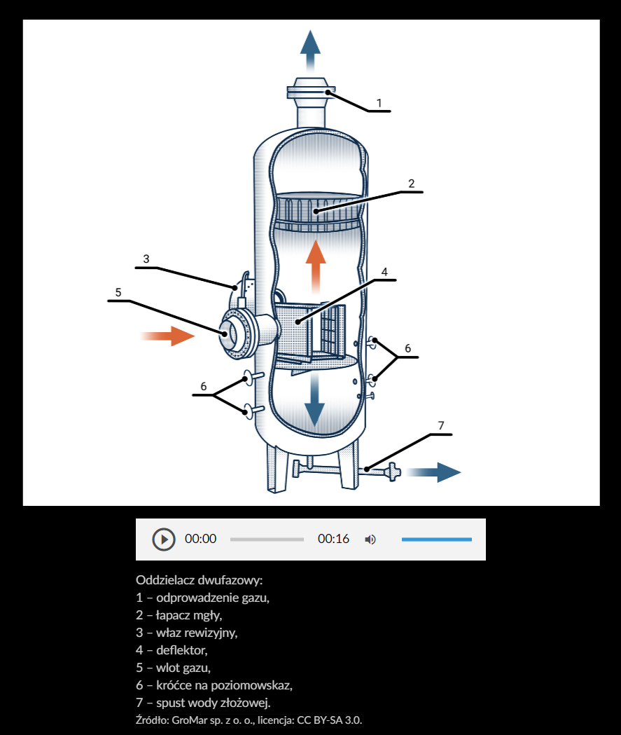 Zdjęcie przedstawia przykładową grafikę z galerii zdjęć z rozwiniętym opisem. U dołu zdjęcia widoczny jest biały pasek, na którym po lewej stronie znajduje się ikona trójkąta skierowanego wierzchołkiem w prawo, czyli ikona włączenia odtwarzania filmu.  Po środku umiejscowiono pasek postępu nagrania oraz jego czas, a po prawej stronie symbol głośnika i niebieski pasek, za pomoca którego można regulować głośność. Pod zdjęciem i białym paskiem wyświetlony jest opis tego zdjęcia.