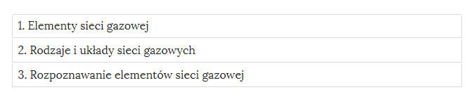 Przykładowy wygląd zakładek zawierających interaktywne materiały sprawdzające