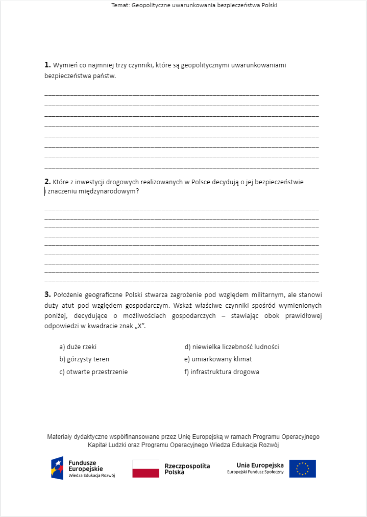 Pobierz plik: Geopolityczne uwarunkowania bezpieczeństwa Polski_1.docx