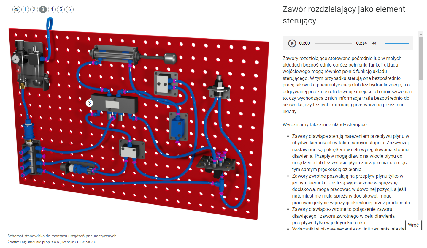 Przykładowa grafika interaktywna z panelem zawierającym opis