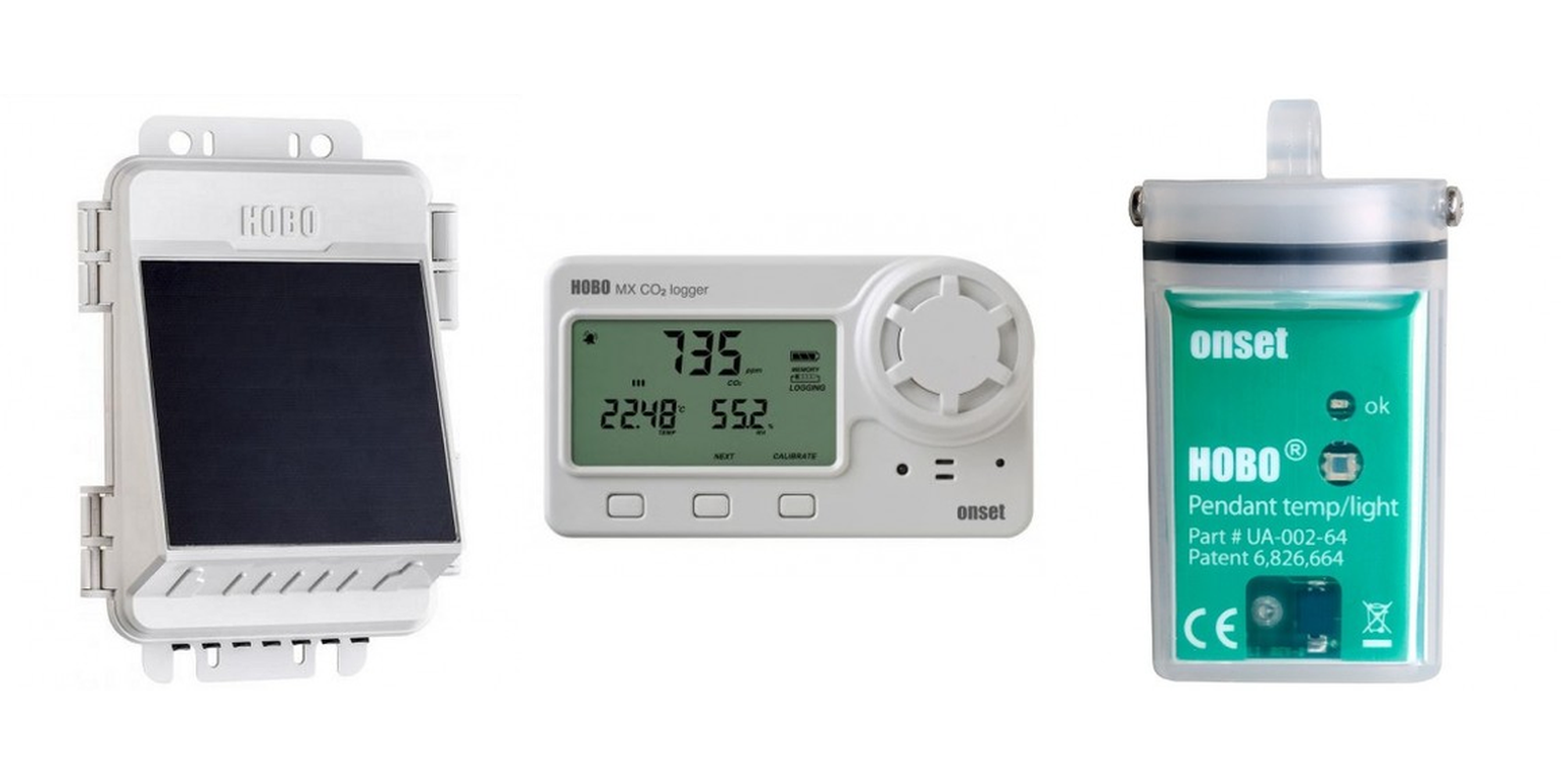 Rys. 18.2. Przykładowe rejestratory danych (RX2101, MX1102A, UA‑002‑64)