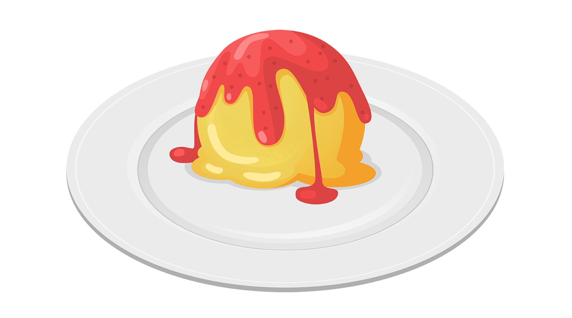 Na ilustracji znajduje się gałka lodów.