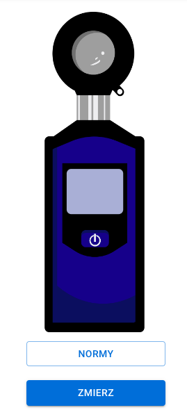 Natężenie światła wyrażane w luksach (lx) możesz mierzyć za pomocą luksomierza. Ilustracja przedstawia niebieski luksomierz. Urządzenie jest prostokątne z końcówką okrągłą wychwytującą natężenie światła. Prostokąt ma wyświetlacz oraz przycisk do uruchomiania, wyłączania urządzenia. 