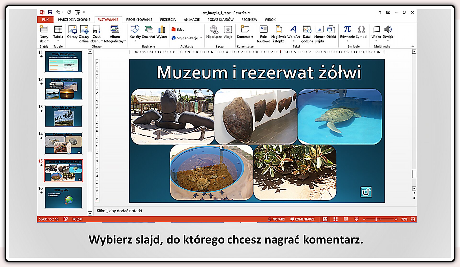 Slajd 1 galerii slajdów pokazu: Nagrywanie komentarza do prezentacji w programie MS PowerPoint