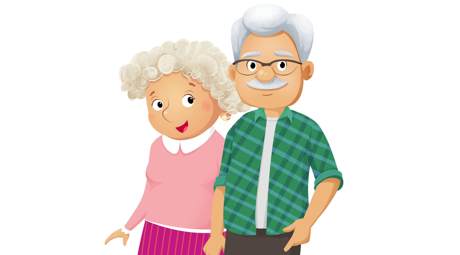 Na ilustracji znajdują się dziadkowie.