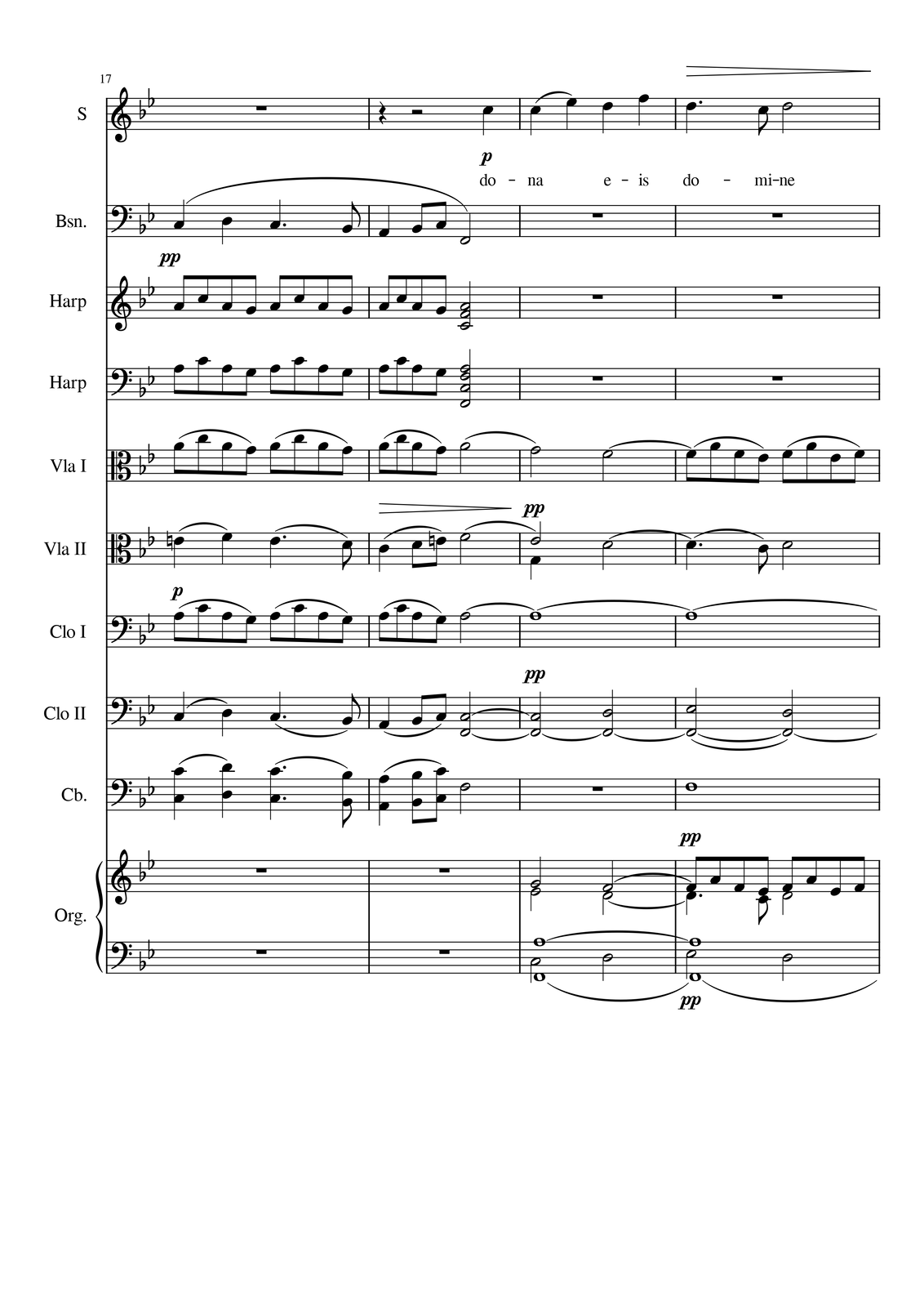 Ilustracja przedstawia stronę partytury utworu.