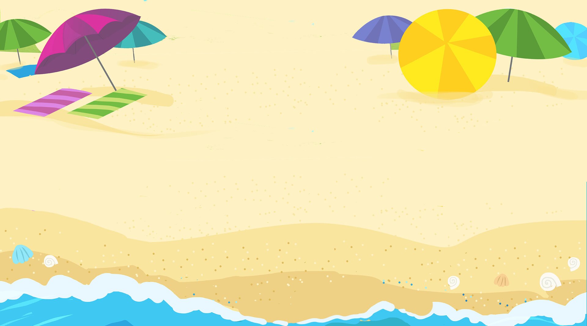 Ilustracja przedstawia plażę 