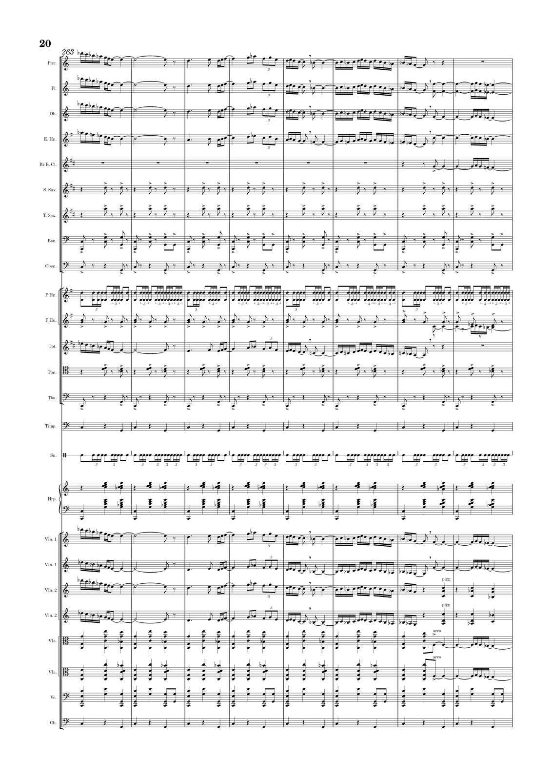 Ilustracja przedstawia stronę partytury utworu.