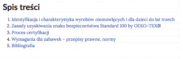 Widok na spis treści e‑booka