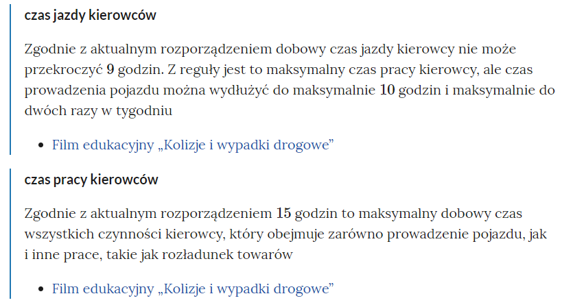 Zrzut ekranu przedstawia kilka pojęć ze Słownika. Konstrukcja jest następująca: pojęcie, poniżej jego wyjaśnienie, a pod nim znajduje się link, po którego kliknięciu użytkownik przenosi się do rozdziału w tym materiale, w którym dane pojęcie jest wykorzystywane. Linków może być jeden lub kilka, w zależności od tego, w ilu rozdziałach użyto pojęcia.