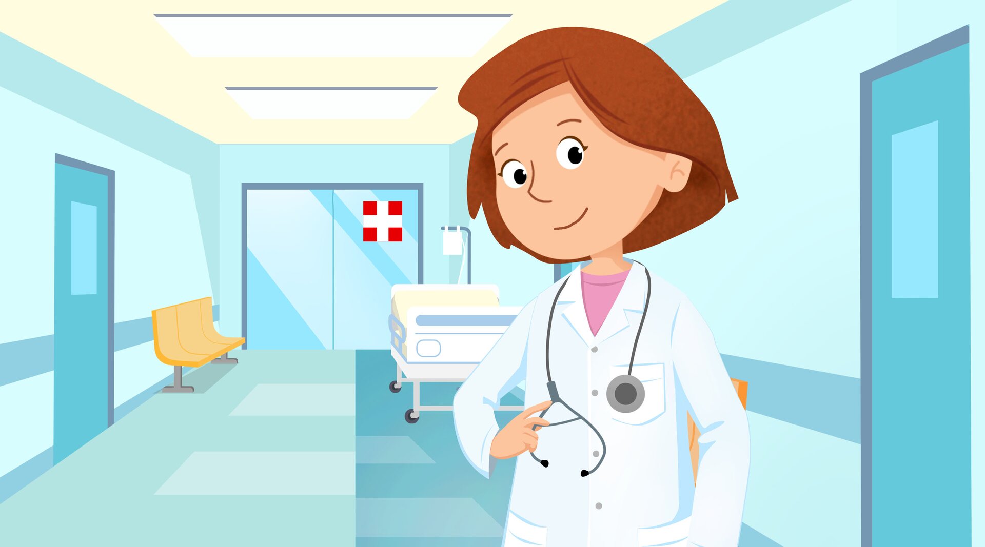 Ilustracja przedstawia lekarkę.