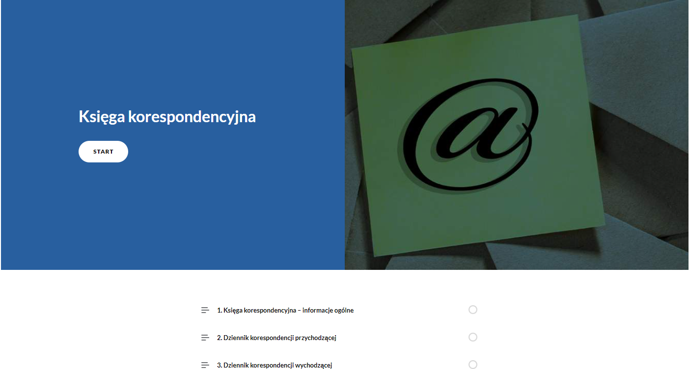 Ekran główny dokumentacji interaktywnej