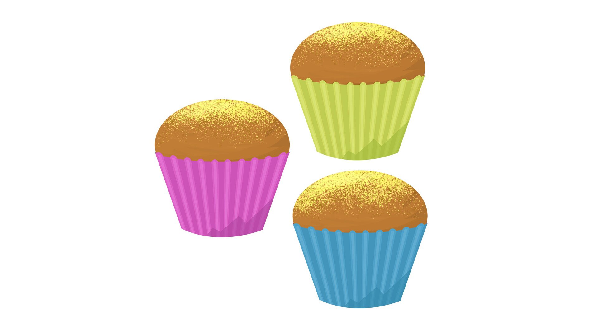 Na ilustracji znajdują się muffinki.