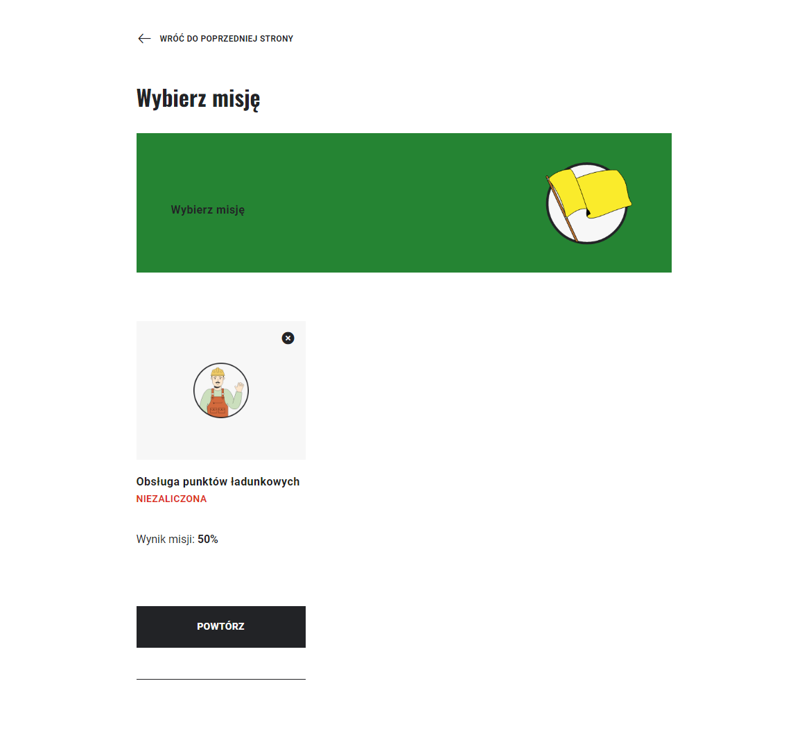 Podsumowanie misji w grze