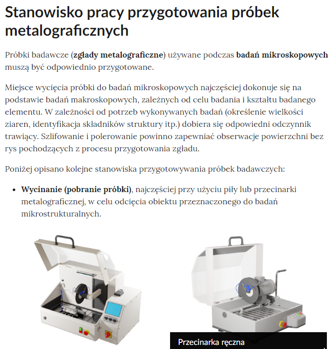 Zdjęcie przedstawia przykładową galerię zdjęć. Pod nagłówkiem i akapitami widać umieszczone obok siebie zdjęcia. U dołu jednego z nich widoczny jest czarny pasek, na którym wyświetlony jest opis tego zdjęcia.