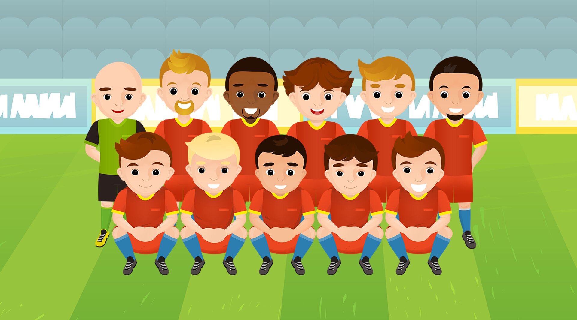 Ilustracja przedstawia drużynę.