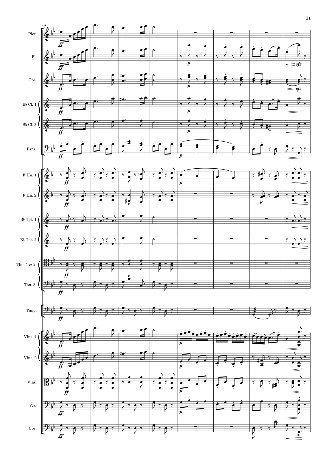 Ilustracja przedstawia stronę partytury utworu.