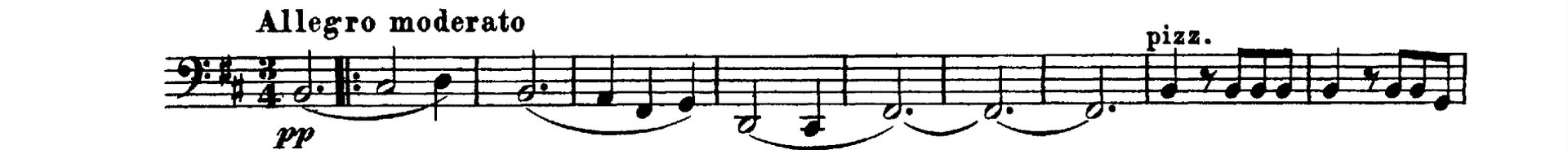 Na ilustracji przedstawiony jest zapis nutowy fragmentu utworu.