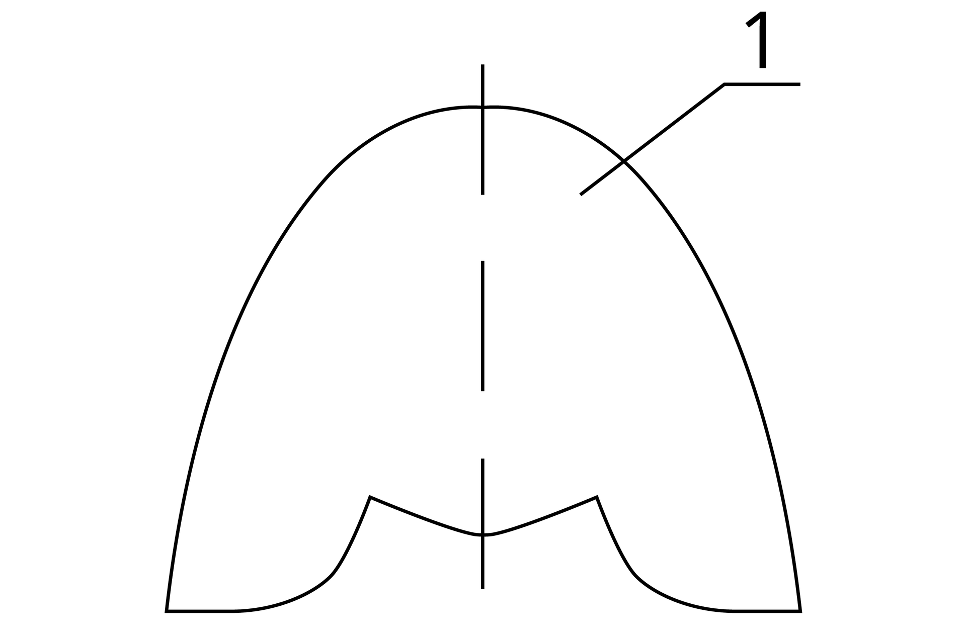 Grafika przedstawia schemat przypominający kształtem odwróconego tulipana. Schemat jest podzielony w połowie pionową przerywaną linią. Z prawej strony odchodzi linia prosta opisana jako jeden.