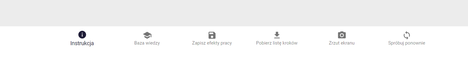 Menu przycisków funkcjonalnych 