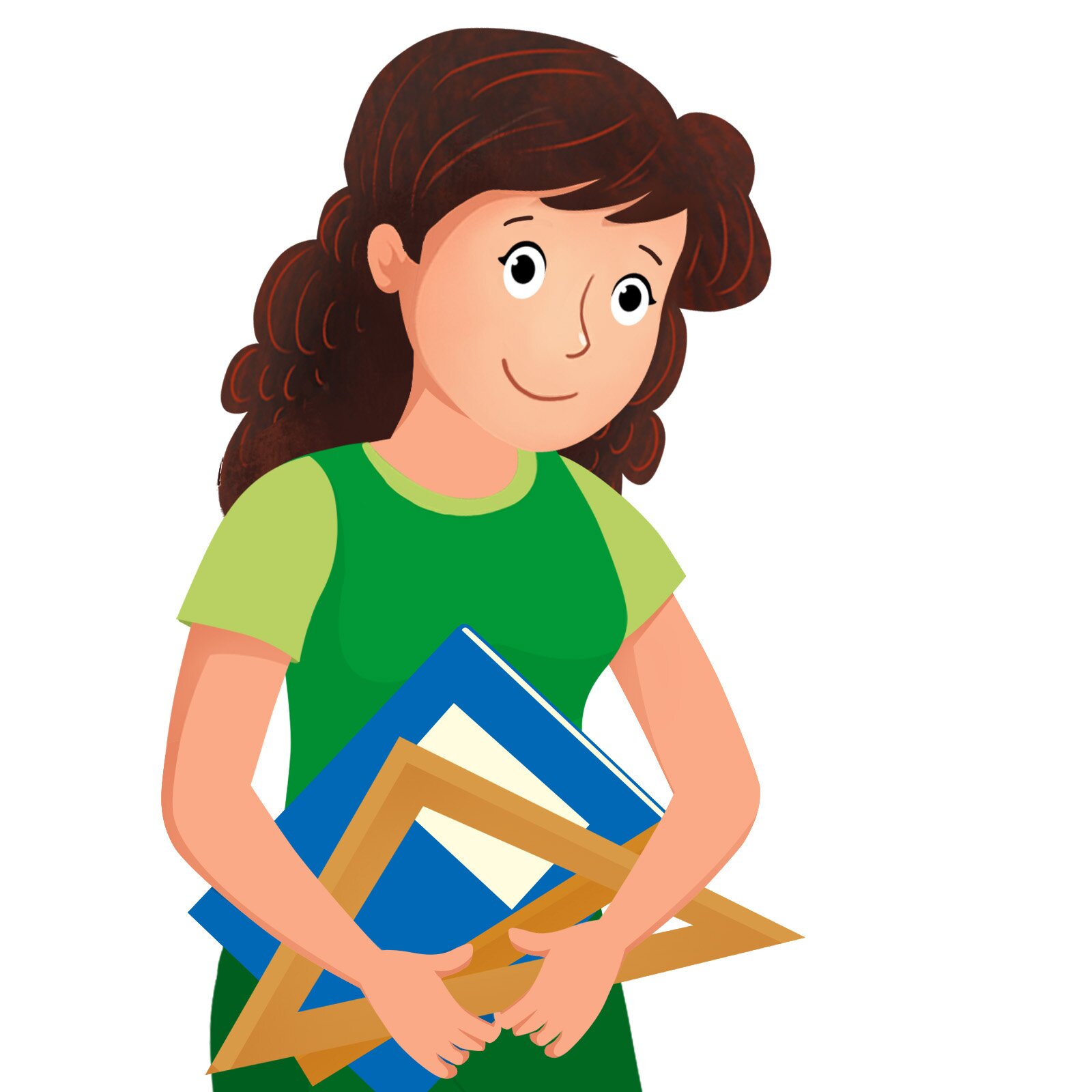 Ilustracja przedstawia nauczycielkę.