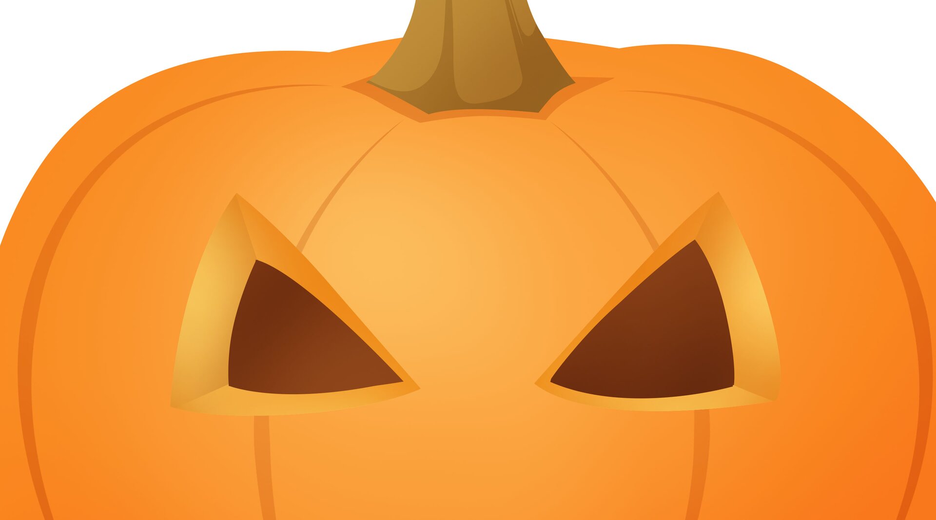 Na ilustracji znajdują się oczy wycięte w dyni.