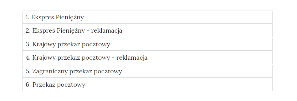 Widok na zakładki z pogrupowanymi ćwiczeniami