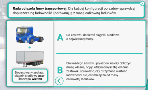 Przykładowa podpowiedź w grze