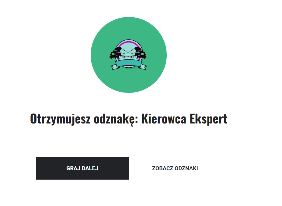 Przykładowa odznaka w grze