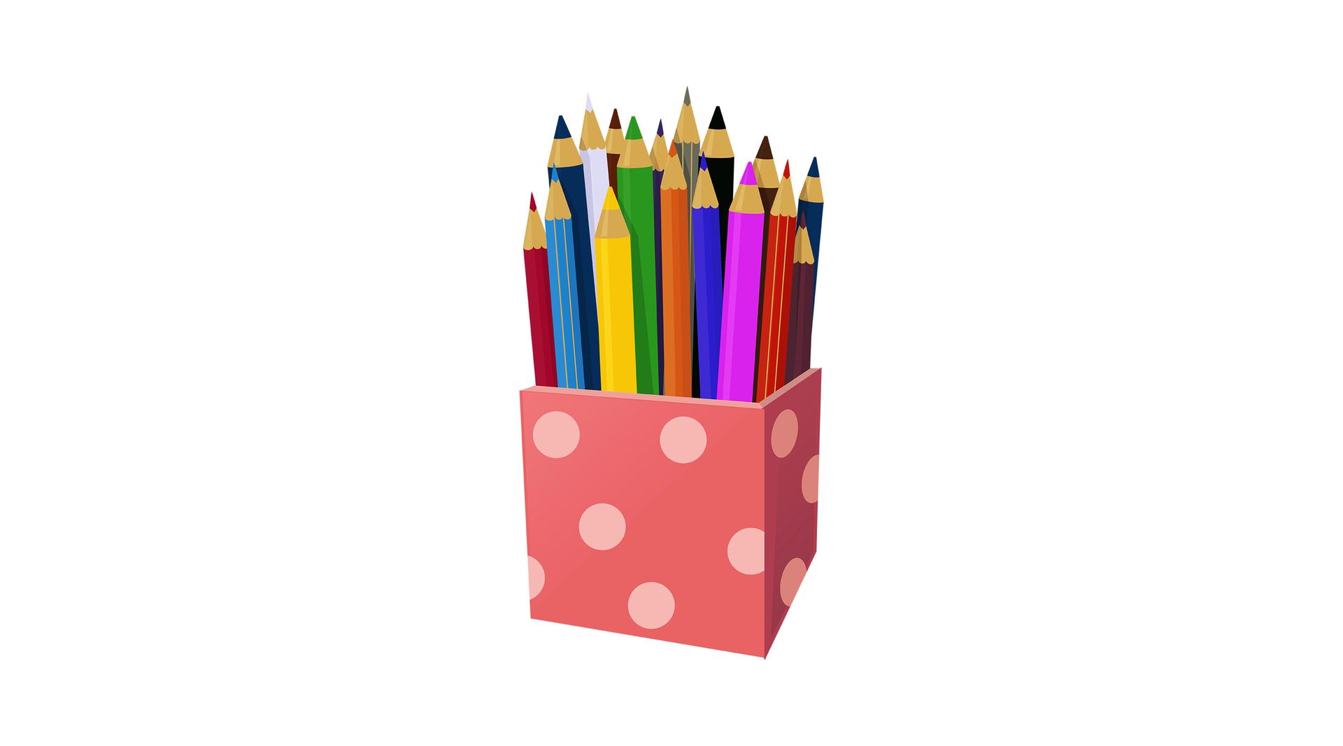 Ilustracja przedstawia kredki.