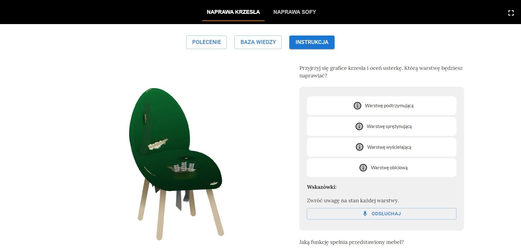 Przykładowy wygląd interfejsu symulatora