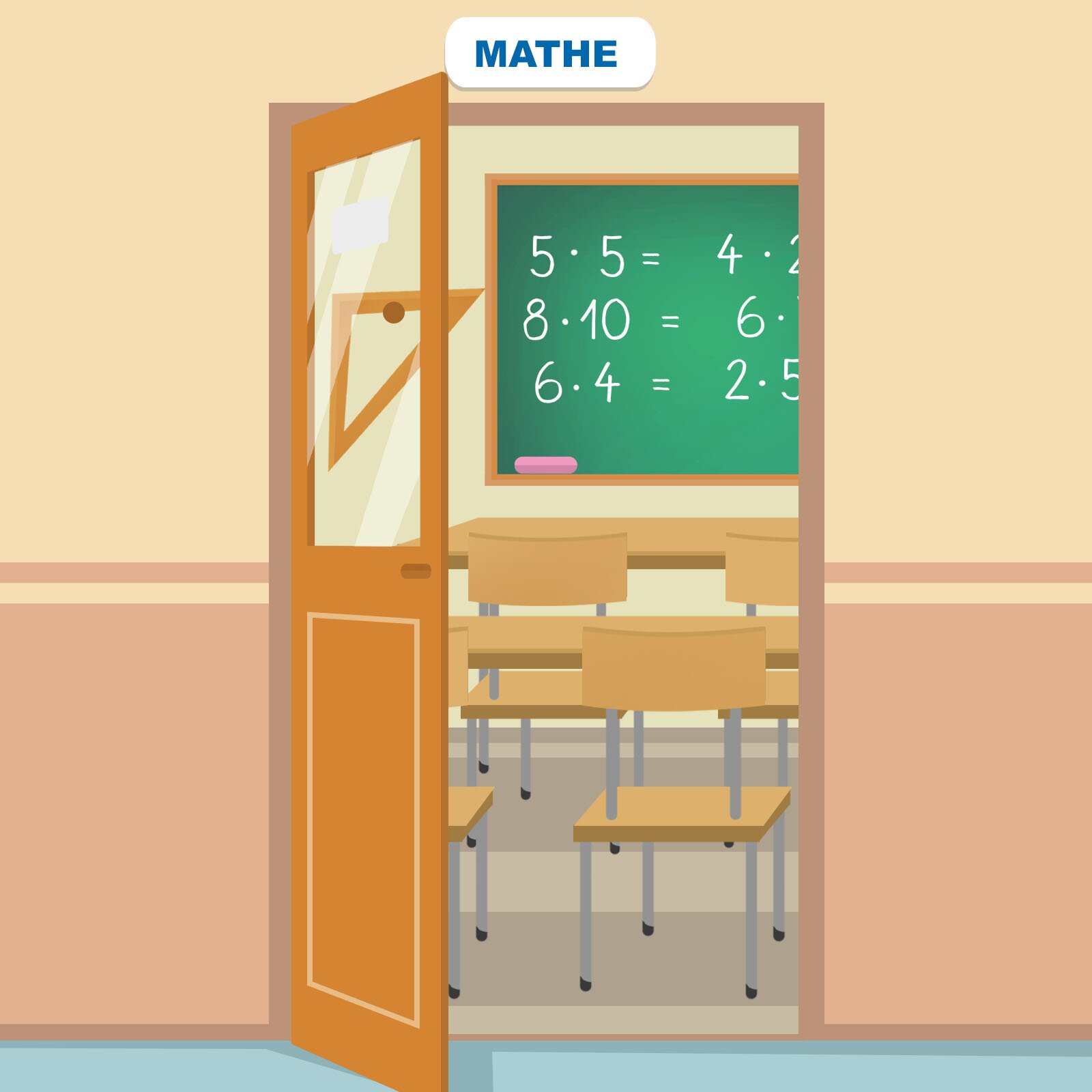 Ilustracja przedstawia klasę matematyczną. Widoczna jest tablica na których kreda napisano równania.
