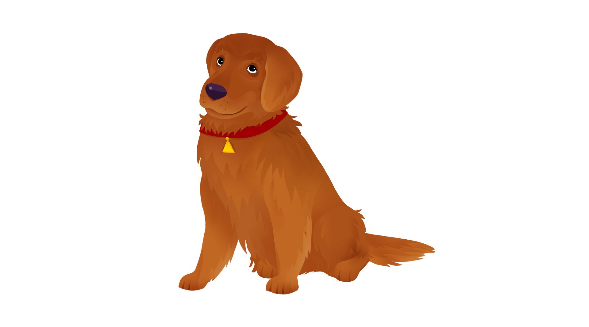 Na ilustracji znajduje się pies.