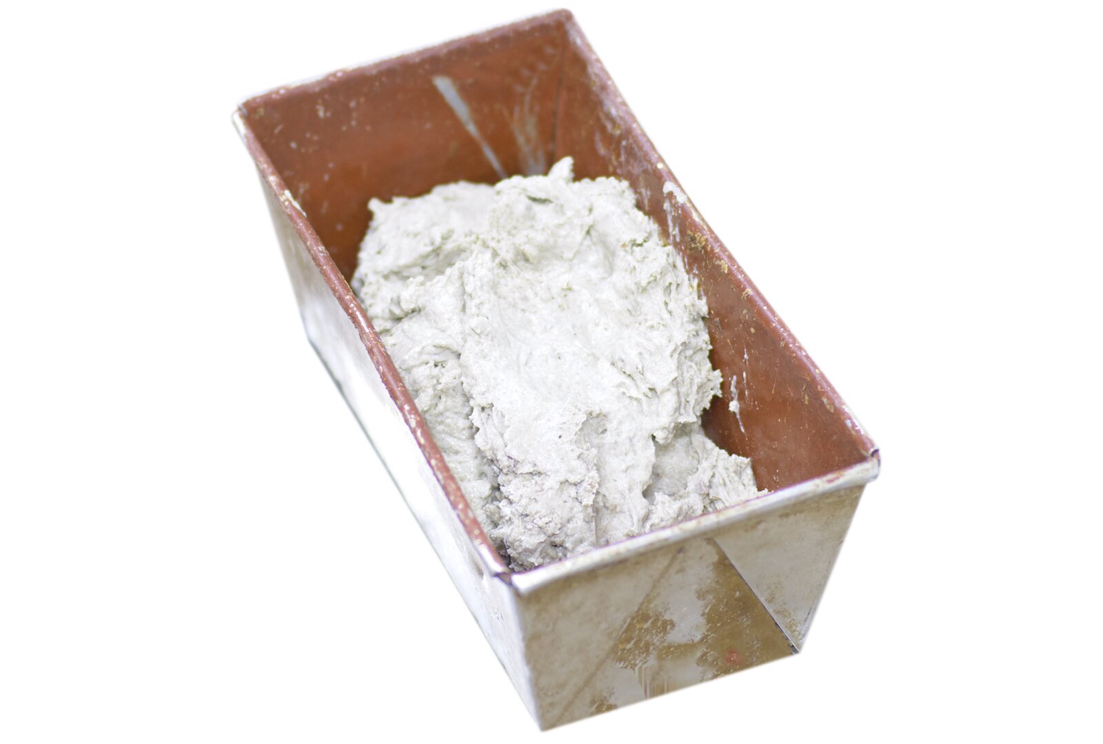 Zbliżenia przekroju kęsa ciasta żytniego pokazujące strukturę w fazie rozrostu