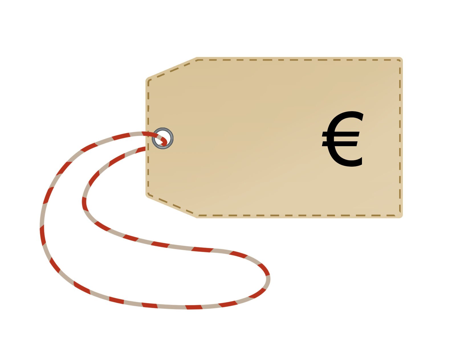 Ilustracja przedstawia pustą etykietkę na cenę.