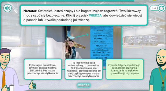 Przykładowy komunikat o prawidłowej odpowiedzi