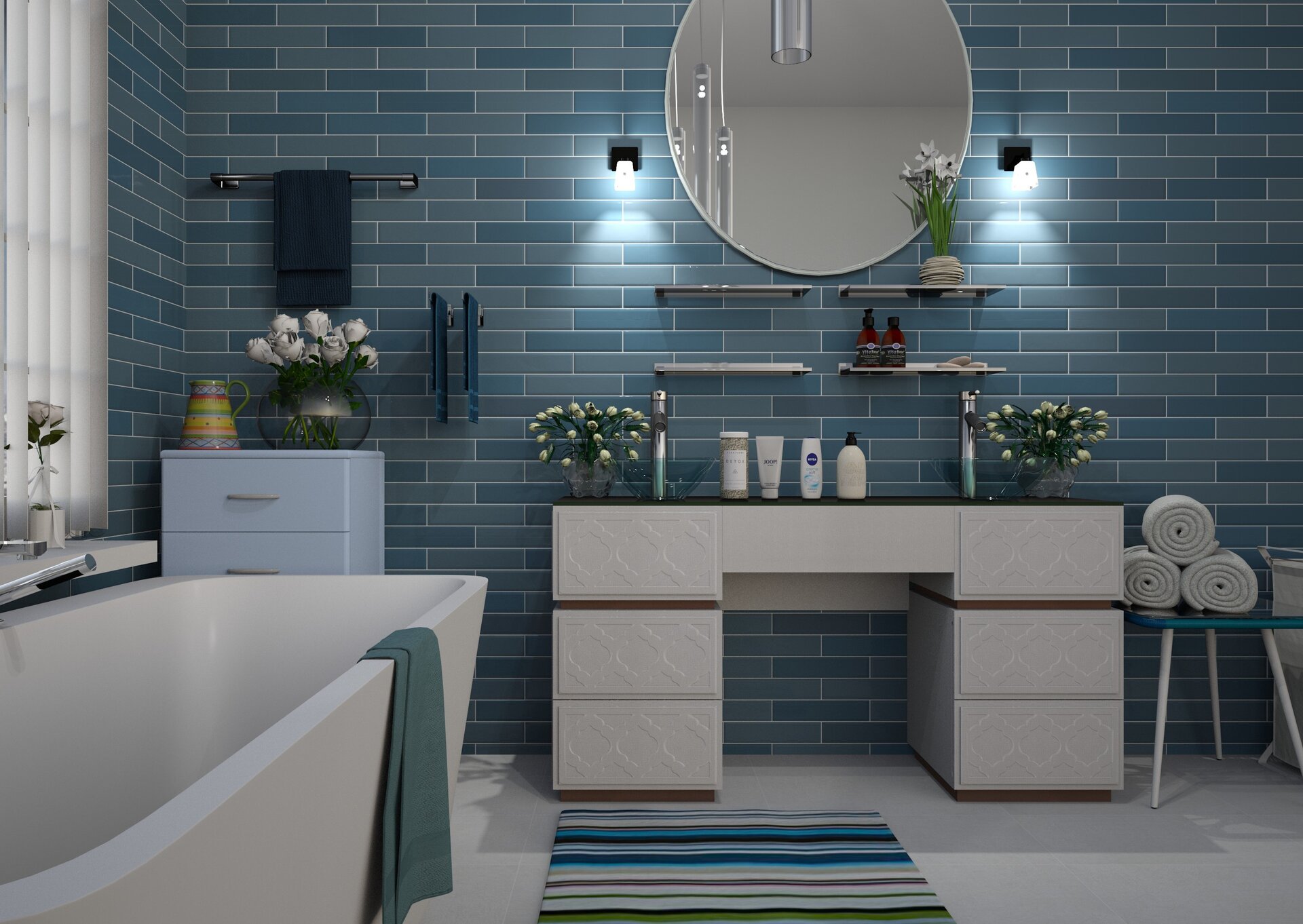 Zdjęcie przedstawia łazienkę.