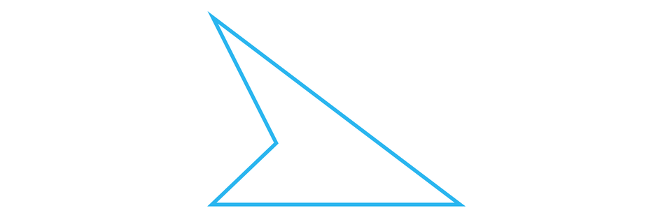 Ilustracja przedstawia łamaną zwyczajną zamkniętą przypominającą kształtem grot strzały. Figura ta posiada cztery boki.