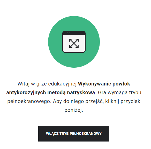 Ekran początkowy gry