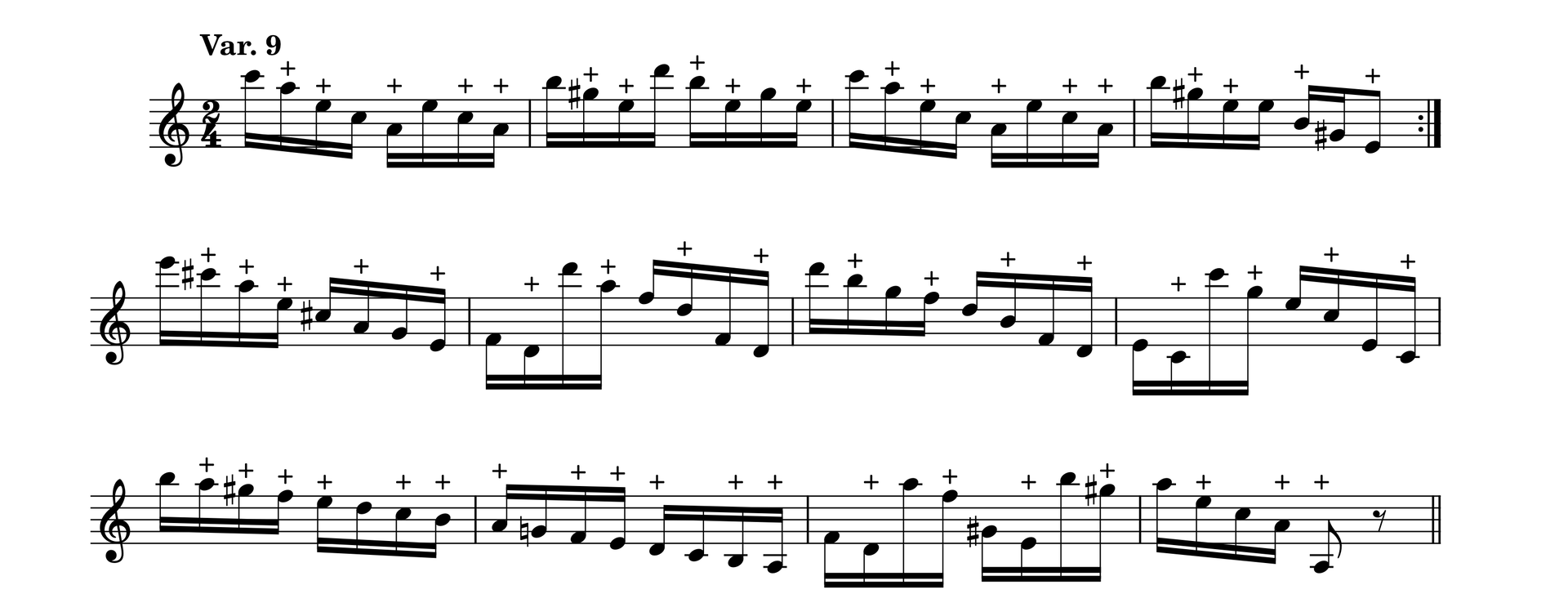 Przykład numer 10 - fragment partytury utworu do analizy.