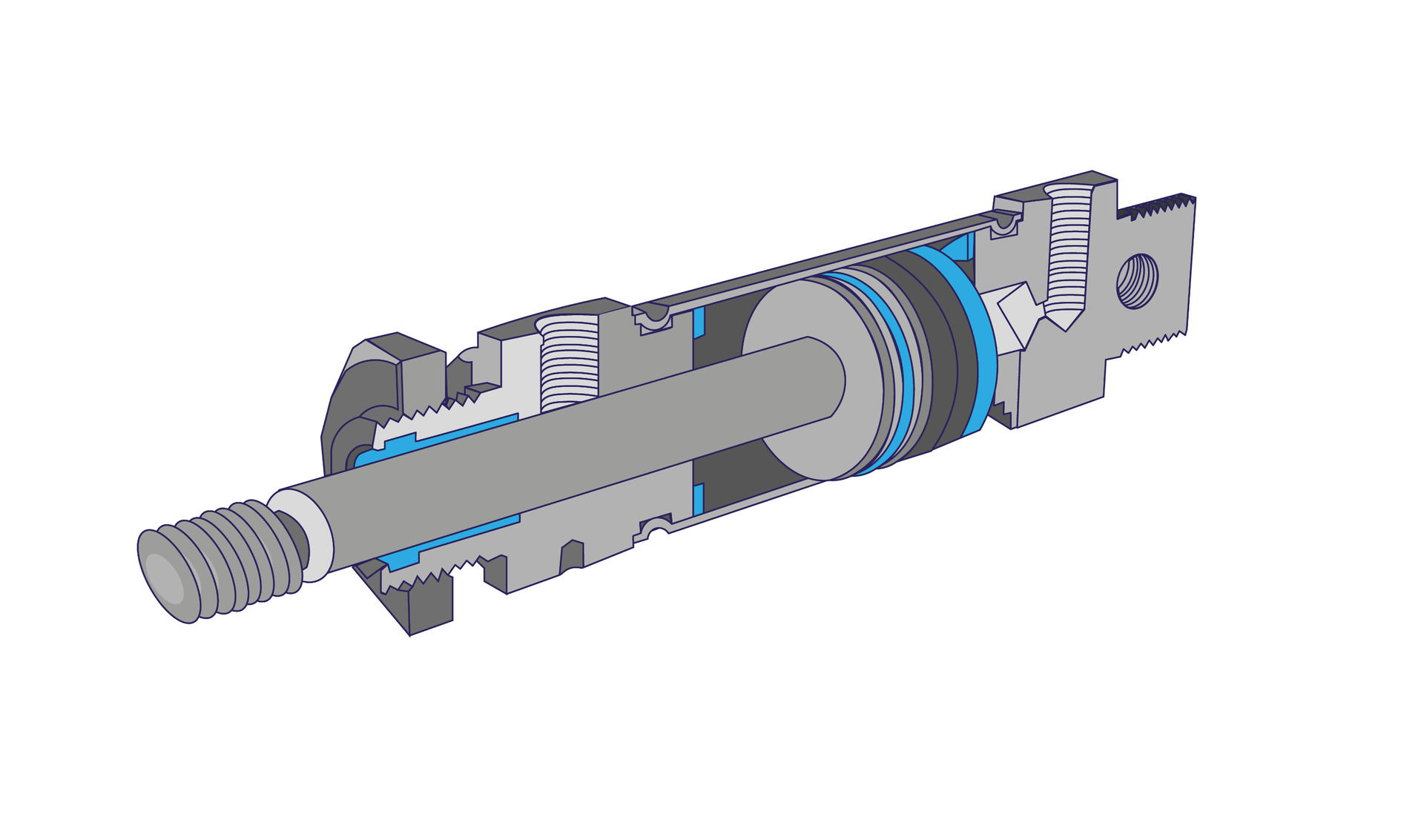 Siłownik dwustronnego działania