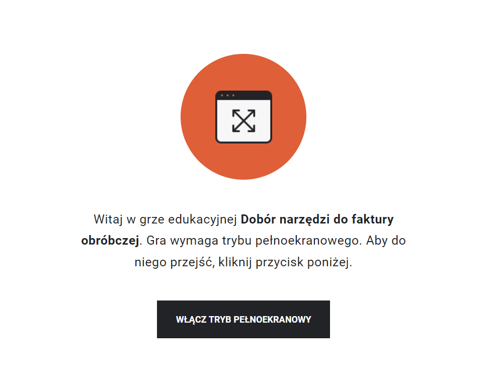 Widok ekranu gry edukacyjnej