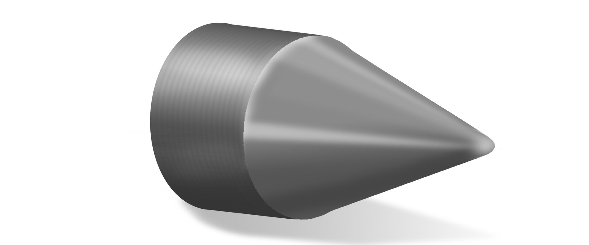 Rysunek walca i umieszczonego na nim stożka o tej samej podstawie.