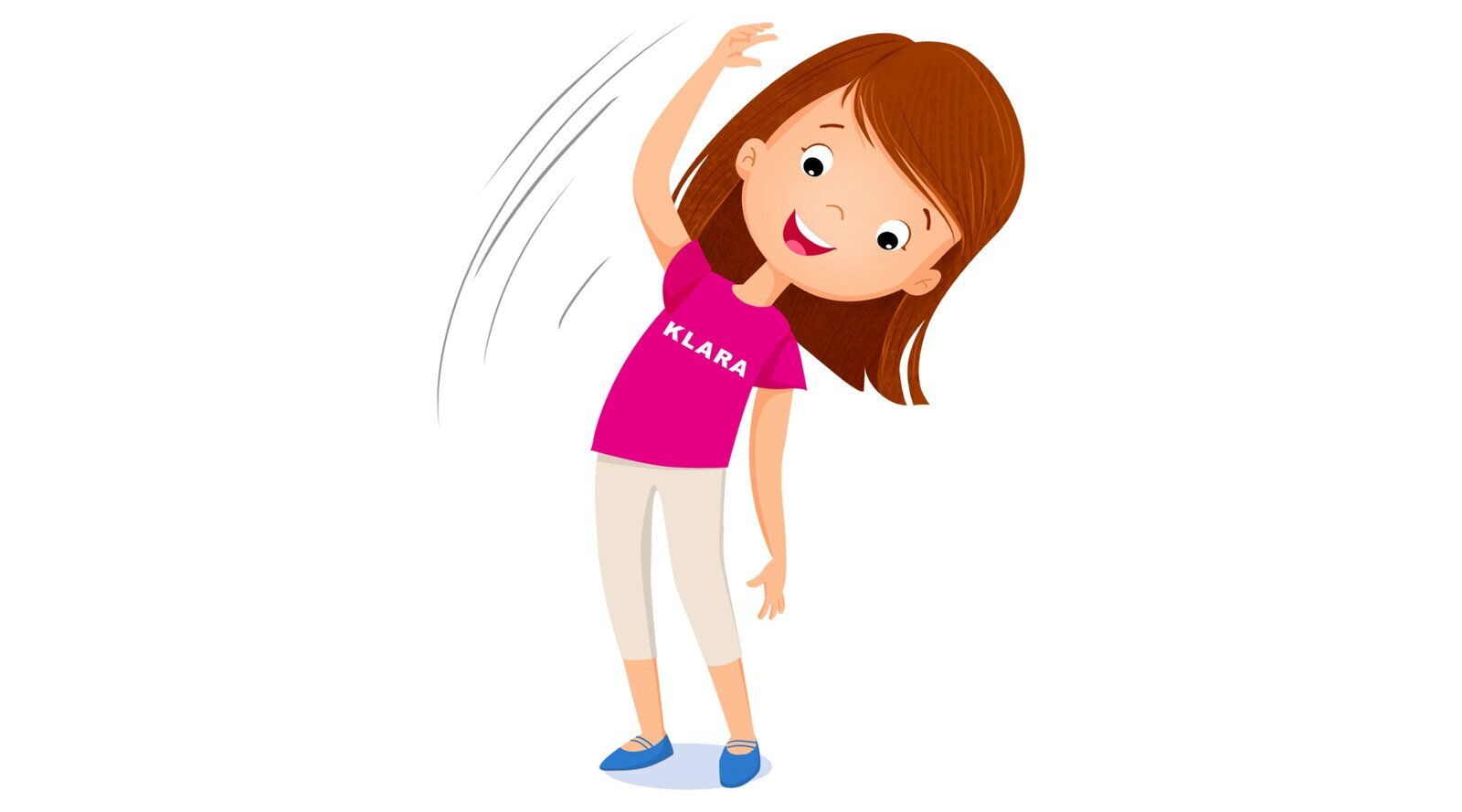 Na ilustracji znajduje się ćwicząca dziewczynka.