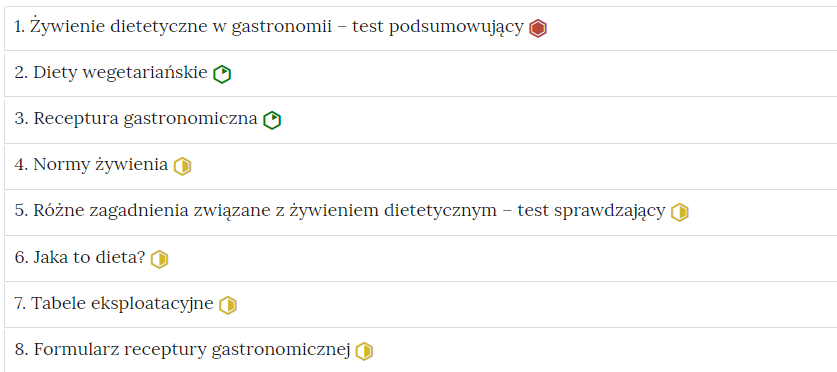 Grafika przedstawia widok listy zadań w Interaktywnych Materiałach Sprawdzających.
