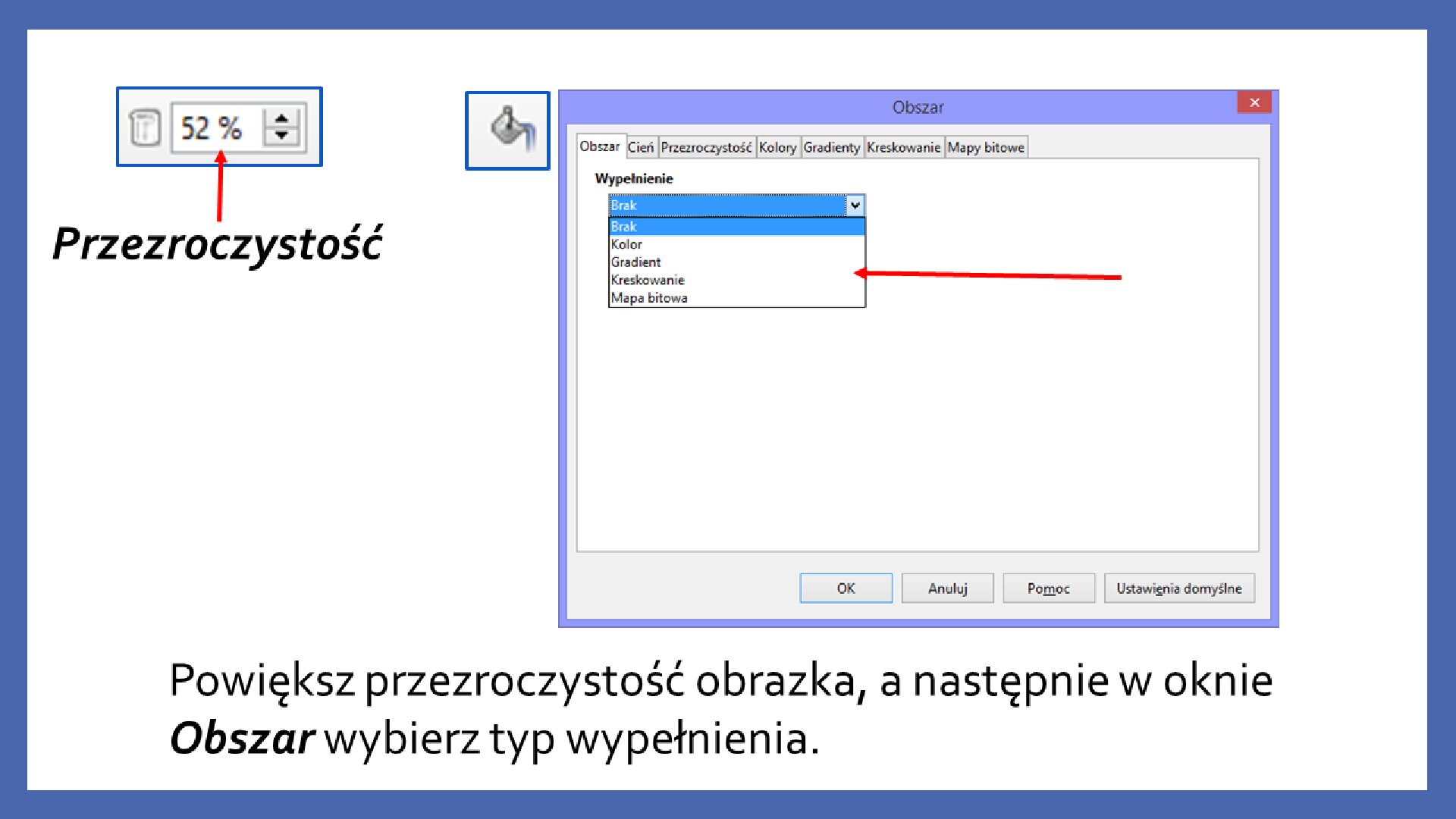 Slajd 8 galerii zrzutów slajdów: Modyfikacja obiektów w programie LibreOffice Impress